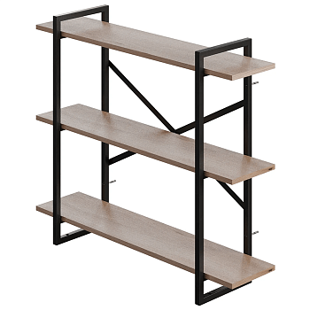 Полка навесная GUTTA 780х920х250 (3 полки) черный/эвок